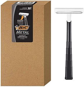 BIC Bic metal men's disposable shaving razors, single blade, 30 count (6 packs of 5 razors), 30 Count