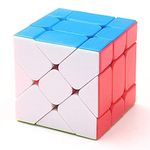 D ETERNAL Fisher Cube High Speed Stickerless Magic Puzzle Cube for 14 years and Up