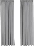 H.Versailtex Grey Blackout Curtains