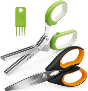 Kitchen Shears, 2-Pack Heavy Duty Kitchen Scissors, Updated Kitchen Scissors Set, Stainless Steel Herb Scissors General Use for Chicken, Poultry, Fish, Meat, Cilantro, Green Onion and etc