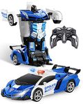 Victoper Remote Control Car Police, Transform Robot RC Car for Kids, 2.4Ghz Model Fast Racing Toy Car with One-Button Deformation,Transforming Robot Car Toy Gift for Boys Adults