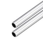 DMiotech 2Pack (10mm OD x 8mm ID) 6063 Aluminum Round Tube 250mm Length Industry Metal Tubing for Machinery Frame Construction DIY Projects