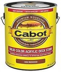 CABOT STAIN 11880 REDWOOD SOLID COLOR DECKING ACRYLIC STAIN W/ SURFACE PROTECTOR SIZE:1 GALLON.