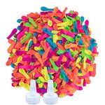 1800 Pack Water Balloons Refill Kits Eco-Friendly Latex Water Bomb Balloons for Summer Splash Fun Fight Games with 2 Hose Nozzles Refill Kits