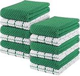 Utopia Towels Kitchen Towels, 15 x 25 Inches, 100% Ring Spun Cotton Super Soft and Absorbent Green Dish Towels, Tea Towels and Bar Towels, (Pack of 12)