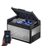 BougeRV Rocky V3.0 12 Volt Refrigerator, 55QT Dual Zone Car Portable Fridge Freezer with APP Control, 12/24V DC 110-240V AC Electric Cooler for Camping, Vehicles, RV, Truck, Road Trip(2026 New)