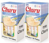 INABA Churu Tuna Recipe Lickable Purée Natural Cat Treats (Pack of 12, 56gms 4 Tubes per Pack)