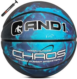AND1 Chaos Graffiti Rubber Basketball Size 7 (29.5"), Indoor/Outdoor Basketball with Hand Pump, Deep Channel Construction, Premium Materials, Vibrant Colors