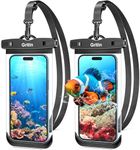 Gritin Waterproof Phone Pouch, [2 Pack] IPX8 Universal Waterproof Phone Case Dry Bag for Swimming, Adjustable Lanyard Underwater Phone Case for iPhone 16 15 14 13 12,Galaxy and Other Phones up to 7.2"