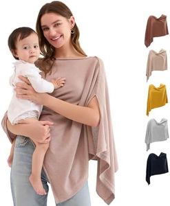 Momcozy Nursing Cover for Breastfeeding, Breathable Soft Privacy Poncho, Multi-Use Nursing Shawl, Portable Breast Feeding Covers for Women, Includes Laundry Bag