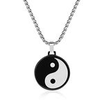 GAVU Stainless Steel Yin Yang Necklace for Men 50cm