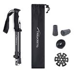 Folding Walking/Hiking/Trekking Poles/Sticks - Lightweight Unisex with Accessories (1pc or 2pc / set/pair / 2 sizes) - Trekrite (Small, Single)