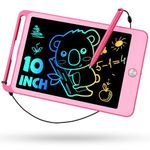 TEKFUN Kids Toys for 3+ Years Old Boys Girls Toddler, 10inch LCD Writing Tablet Erasable Drawing Tablet Writing Pads, Kids Travel Learning Toys Boys Girls Birthday Gifts Age 3 4 5 6 7 (Pink)