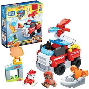 Mega Bloks PAW Patrol Marshall's City Fire Rescue, Building Toys for Toddlers (34 Pieces)