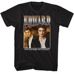 Twilight T Shirt Edward Cullen Adult Short Sleeve T Shirts Vampire Twilight Movies Graphic Tees, Black, X-Large