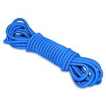 Blue Bungee Cord - 10 m / 32 ft of 5 mm Bungee Rope, Shock Cord, Bungee Strap, Elastic Rope, Tie Down - UV Resistant, Stretch at least 100%, Universal Use, Parallel Rubber Cores