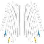 Yecaye 250" Cable Concealer - 16 Pack Cord Hider Wall Cable Management System - Paintable PVC Wire Cover Raceway Kit for a Power Cord, Ethernet Cable, Speaker Wire - Each L15.7in, W0.59in H0.4in