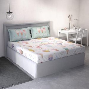 DDECOR Live beautiful Cotton Queen Bed Sheet Set with 2 Pillow Covers (254 CM X 274 CM, Pink) Digital Print Conversational 145TC GSM