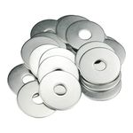 M8 Washers, M8 x 30mm Penny Washers, (Pack of 20) A2 304 Stainless Steel Washers, Flat Repair Washer, Large Metal Washers, Plain Round Chrome Washers for Screws & Bolts