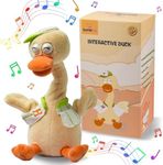 SWTOIPIG Talking Dancing Duck Toy Mimics and Interactive Plush Recording Repeats What You Say Stuffed Animals Shaking Neck Talking Doll