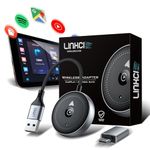 Linxci Wireless Android Auto & Carplay Wireless Adapter 2 in 1, Convert Wired Android Auto/Carplay to Wireless for Cars with AA & Carplay, USB C & A, Model No. - LWACA-101