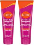 Lume Whole Body Deodorant Plus Sweat Control - Smooth Cream Tube - 72 Hour Odor And Sweat Control - Baking Soda Free, Skin Loving - 3.0 ounce (Pack of 2) (Clean Tangerine)