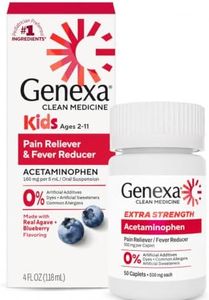 Genexa Kids & Adults Clean Acetaminophen Combo | Family Pain & Fever Bundle | Dye Free, 0% Artificial Additives | Vegan & Non-GMO | Medicine Made Clean | Ages 2-11, 12+ (2 Pack)