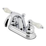 Kingston Brass KB5611PL Restoration 4-Inch Centerset Lavatory Bathroom Faucet, Bathroom Sink Faucet, Polished Chrome