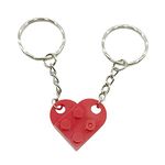 Couples Gift Keychains for Boyfriend and Girlfriend Match Basic Heart Keychain Set for Couple Anniversary Christmas Gifts for Best Friends Basic Heart Key Ring Sets