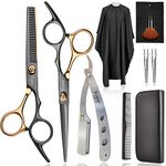 Hair Scissors Thinning Shears Set, Fcysy Professional 10 Pcs Hair Dressing Scissors Barber Kit with Hairdressing Scissor UK Haircutting Blending Shear, Hair Cutting Kit Haircut Dresser Scissor for Men