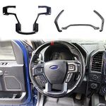 Carbon Fiber Steering Wheel Trim Dash Board Cover for 2015-2020 Ford F150,for 2017-2022 F250 F350