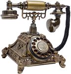 Sangyn Antique Phone European Style Vintage Telephone Retro Landline Telephones Decor Old Fashioned Phones for Home Office Hotel Decoration