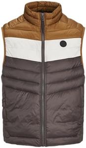 JACK & JONES Jjesprint-Collar cálido para el Cuerpo Chaleco, Mulch/Detalle: Monks Robe/Moonbeam Blocking, M para Hombre