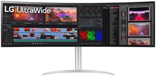 LG UltraWide Monitor Curved 49WQ95C, 49 Inch, 5120 x 1440, 144Hz, Nano IPS Display, VESA Display HDR 400, Nvidia G-sync Compatible, AMD FreeSync, Stereo Speakers, Ergonomic Design, USB Type-C, HDMI
