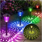 8 Pack Solar Lights Outdoor, BUCASA Brighter Solar Pathway Lights Outdoor Waterproof with 2 Lighting Modes, Solar Powered Garden Lights Outdoor Landscape Lighting for Garden Yard Patio Lawn Walkway