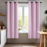 Deconovo Blackout Thermal Curtains for Small Windows, Noise Cancelling Light Blocking Lavender Drapes for Home Office (2 Panels, 42x45 in, Lavender)