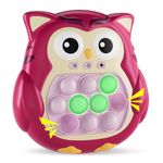 ﻿Fast Push Game Fidget Toys Pop Game It Handheld Bubble Game for Kids 4-12 ,Pop Game, Pop Fidget Light-Up Toys for Kids 6-14, Sensory Toys for Autism Birthday Gifts Boys and Girls 4 5 6 7 8-Pink Owl