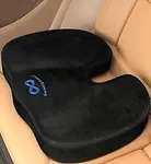 Everlasting Comfort [Upgraded Car Seat Cushion w/Premium ComfortFoam™ for Back Pain, Tailbone Pain, Sciatica - Pressure Relief Seat Cushion for Car Seat Driver, Truck Driver, Booster for Short People