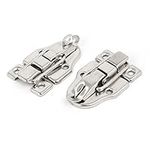 uxcell Wood Box Toolbox Cabinet Metal Spring Loaded Latches Catch Toggle Hasp (Pack of 2)