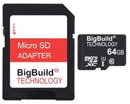 BigBuild Technology 64GB Ultra Fast 80MB/s microSDXC Memory Card for Xiaomi Redmi Note 9/9 Pro/9 Pro Max, 9S/9T, 10/10 Lite/10 Pro/10 Pro Max, 10S/10T, 11 Mobile