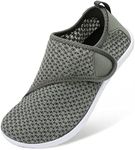 Lisdwde Womens and Mens Water Shoes Breathable Quick Dry Soft Barefoot Aqua Socks for Pool Swimming Beach Sand Diving Walking Dark Grey Size 7.5-8.5 Women/6-7 Men
