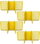 ORGANIZE-IT! 4 Pack 6 Slot Tote Dividers, Durable Plastic Stationery Customizable Organizers for 27 Gallon Storage Containers, Yellow