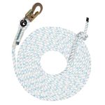 Pelican Rope 5/8" x 200' with Steel Snaphook Ends Polyester Composite Vertical Lifeline Rope, Great As Safety Line/Safety Rope for Anchorage Points/Roof Anchoring