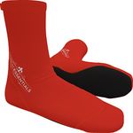 Beach Socks (1 Pair) Wear in Sand, Playing Volleyball & Soccer - Kids, Women & Men - (Red, S)