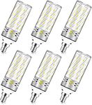 inShareplus E12 LED Bulbs, 16W Candelabra Light Bulbs, Daylight 6000K, 120W Equivalent 1500LM, CRI80+, E12 Base LED Chandelier Bulbs, Non-Dimmable LED Lamp, 6Pack