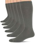 Jefferies Socks mens Military Rib Top Combat Crew Boot Socks 6 Pack, Foliage Green, Shoe Size: 9-12