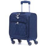 Flight Knight Lightweight 4 Wheel 800D Soft Case Quilted Suitcase Cabin Carry On Hand Luggage Approved for easyJet Maximium Size Free Carry On