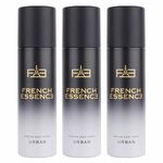 FRENCH ESSENCE Deodorant Spray Perfume/Deodorant for men/Men Deo/Body Spray for men,Long Lasting Fragrance, Fresh Scent (Urban) 120Ml Each - Pack of 3