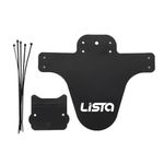 Lista Effective Bike Mudguard Lightweight Front and Rear Mudguard Lightweight Black (Front)