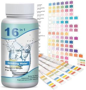 50 Pièces Bandelettes de Test pour Piscine, 16 en 1 Testeur de L'eau Potable, Analyse de la Qualité de L'eau Potable, Testeur D'eau pour Eau de Piscine et Spa